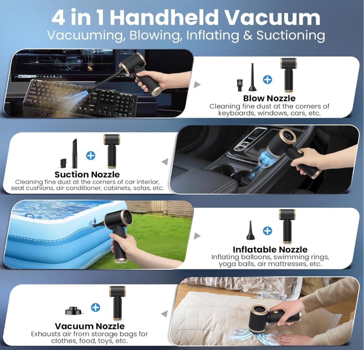 Wireless Mini Car Vacuum